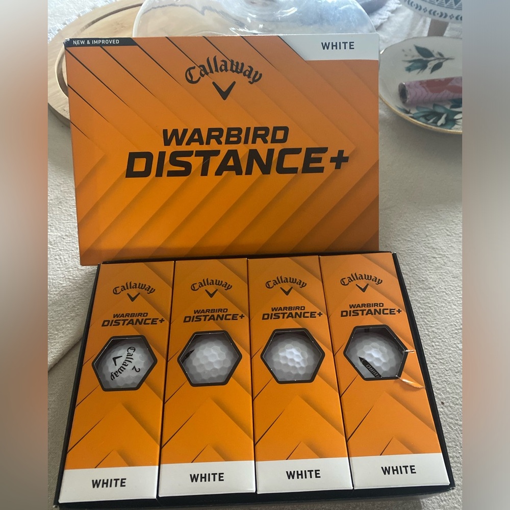 Callaway Warbird Distance+ Golf Balls – White and Orange Packaging